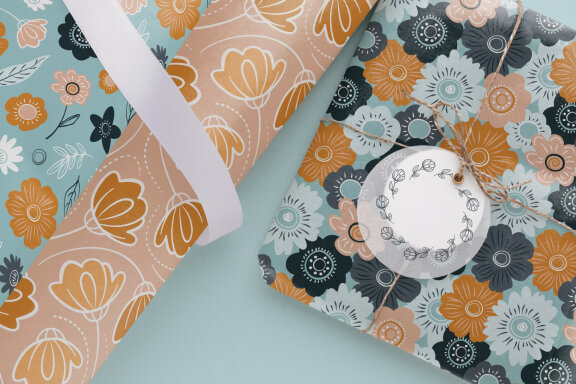 8 Cute Floral Seamless Patterns