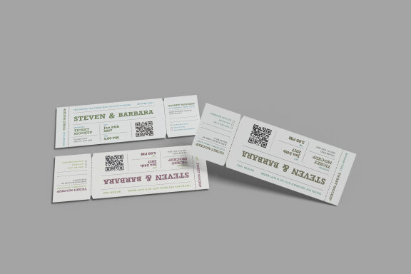 Front View Ticket Mockup
