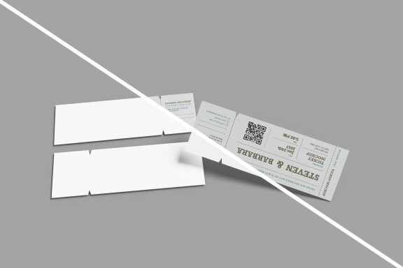 Front View Ticket Mockup