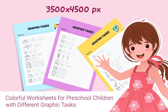 38 Graphic Drawing tasks for Kids