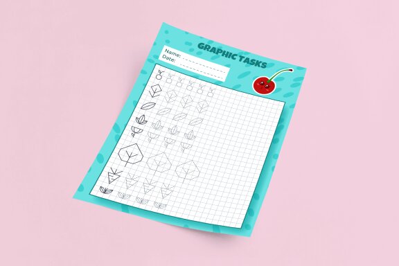 38 Graphic Drawing tasks for Kids