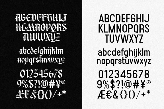 Backrows – Font Combination