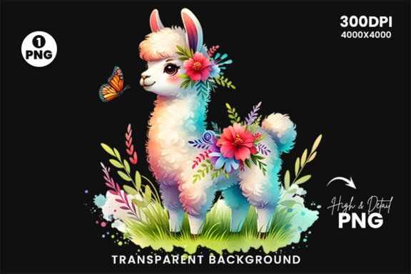 Watercolor Baby Farm Bird Cria Sublimation Clipart PNG