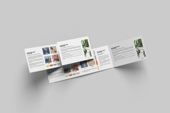 Minimalist Landscape Trifold Brochure Mockup