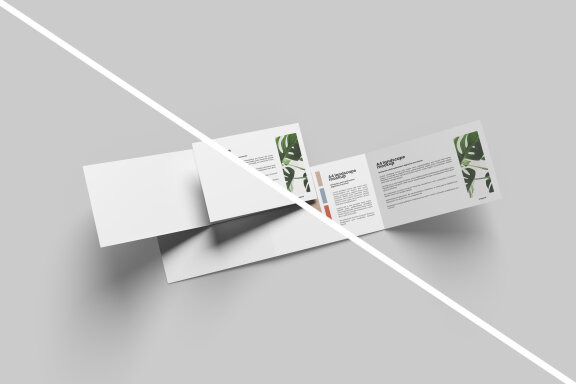 Minimalist Landscape Trifold Brochure Mockup