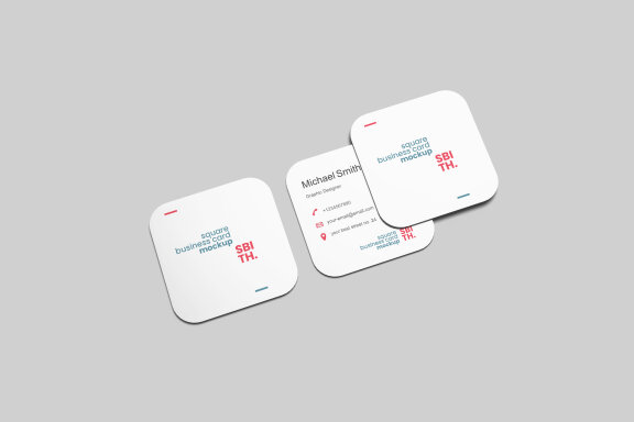 Square Business Card Mockup