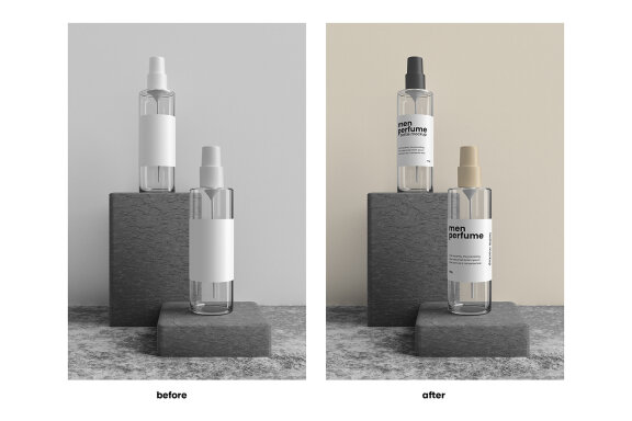 Minimalist Perfume Bottle Mockup