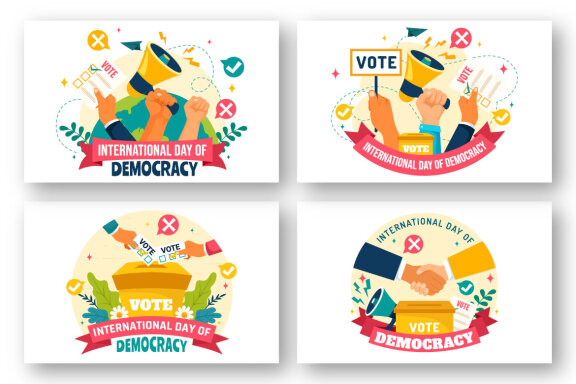 12 Day of Democracy Illustration