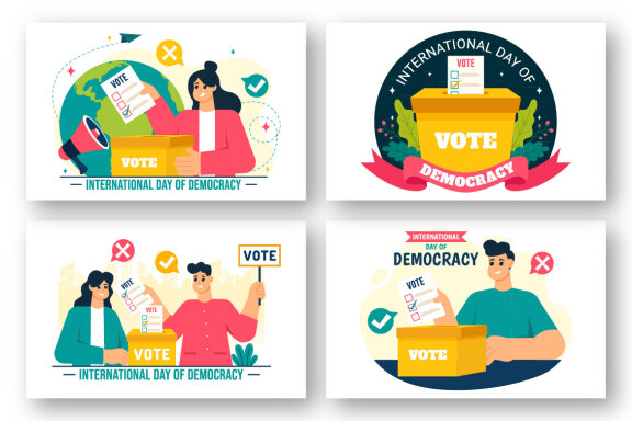 12 Day of Democracy Illustration