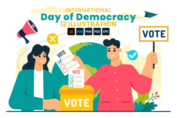 12 Day of Democracy Illustration