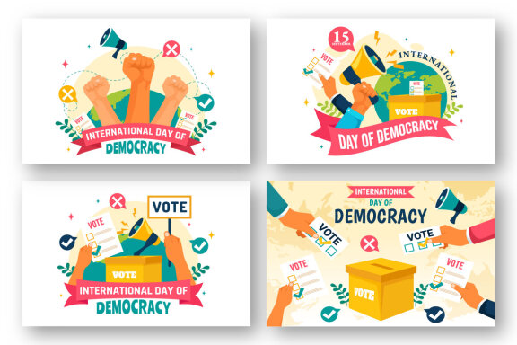 12 Day of Democracy Illustration