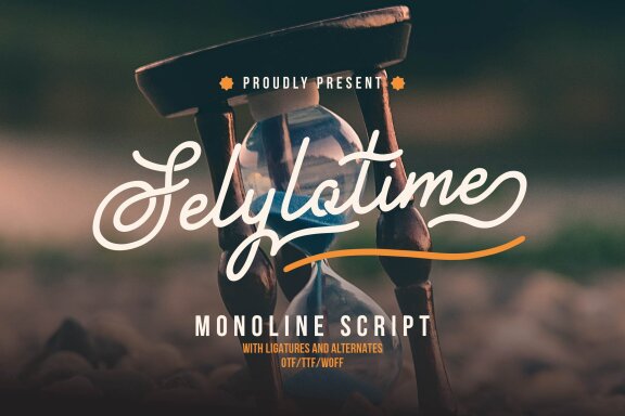 Selylotime | Monoline Script
