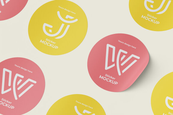 Stickers Mockup Set