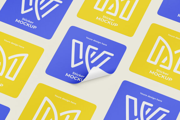 Stickers Mockup Set