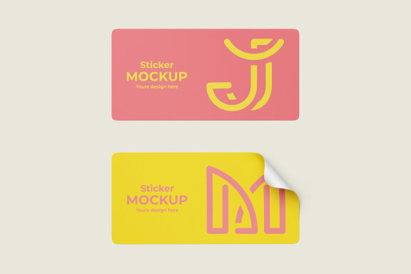 Stickers Mockup Set
