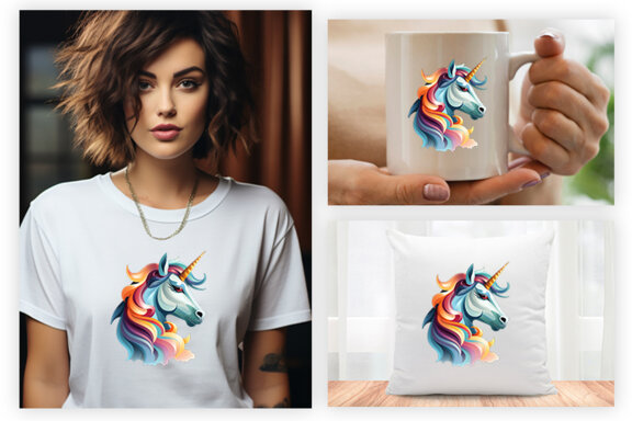 Unicorn clipart PNG, Unicorn Sublimation, Unicorn Sublimation t-shirt Design