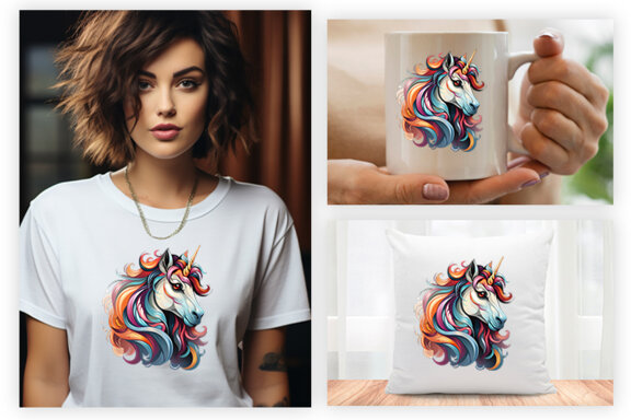 Unicorn clipart PNG, Unicorn Sublimation, Unicorn Sublimation t-shirt Design