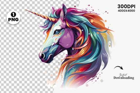 Unicorn clipart PNG, Unicorn Sublimation, Unicorn Sublimation t-shirt Design