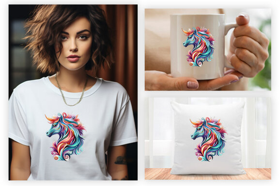 Unicorn clipart PNG, Unicorn Sublimation, Unicorn Sublimation t-shirt Design