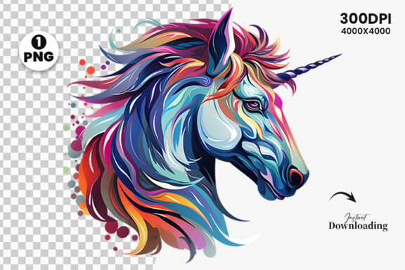 Unicorn clipart PNG, Unicorn Sublimation, Unicorn Sublimation t-shirt Design
