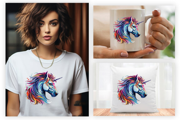 Unicorn clipart PNG, Unicorn Sublimation, Unicorn Sublimation t-shirt Design