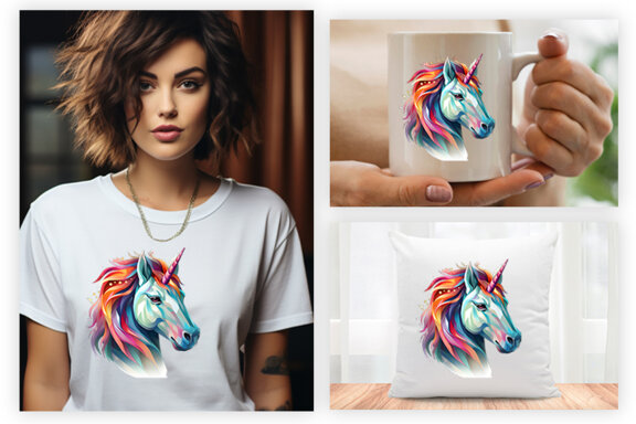 Unicorn clipart PNG, Unicorn Sublimation, Unicorn Sublimation t-shirt Design