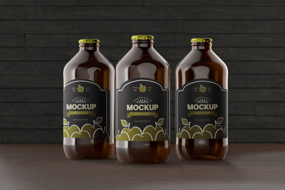 Bottles in Paper Packaging Mockup