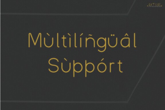 Aktual | Thin Monoline Sans Serif