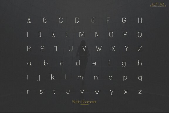 Aktual | Thin Monoline Sans Serif