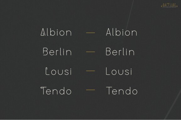 Aktual | Thin Monoline Sans Serif
