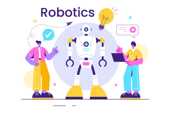 10 Robotics Vector Illustration