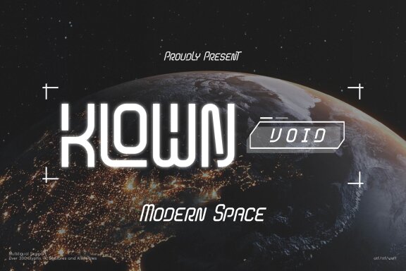 Klown Void | Modern Space Font