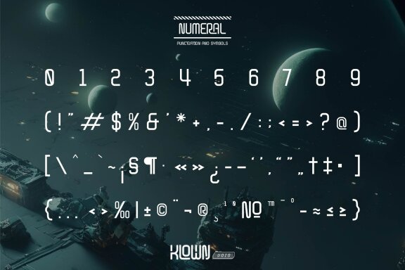 Klown Void | Modern Space Font