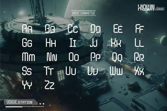 Klown Void | Modern Space Font