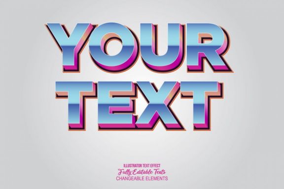 3D Detailed Text Effect