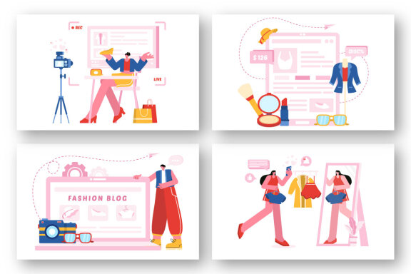 18 Fashion Blog Illustration