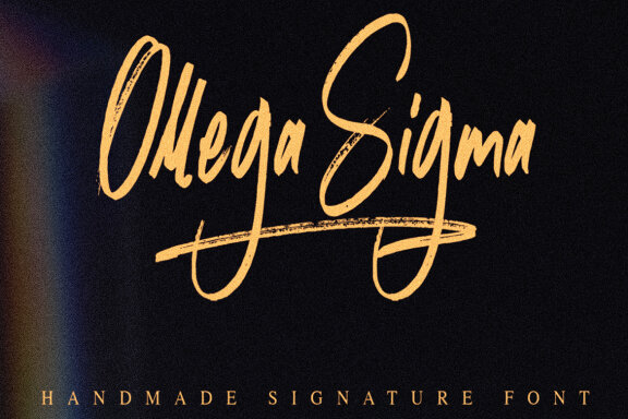 Omega Sigma Brush Script