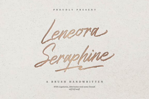 Leneora Seraphine | Brush Handwritten Font