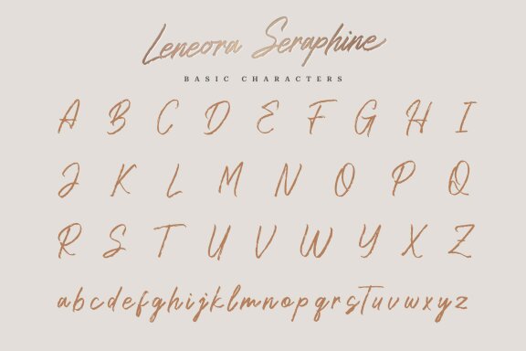 Leneora Seraphine | Brush Handwritten Font