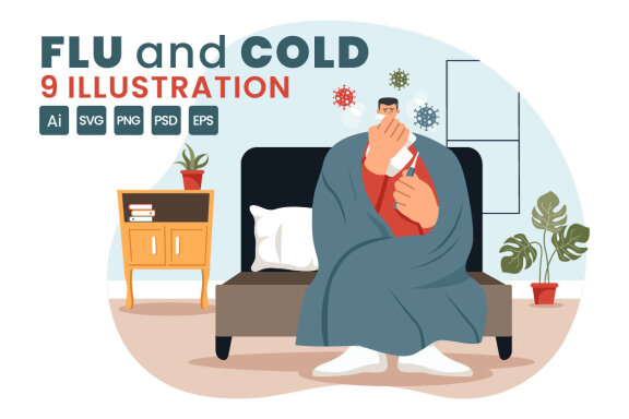 9 Flu and Cold Illustration