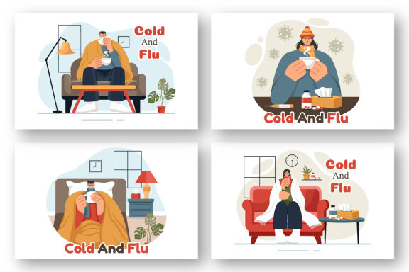 9 Flu and Cold Illustration