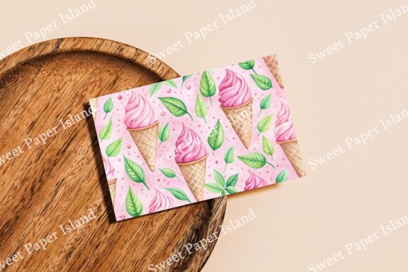 Pack Of 10 Digital Papers - Pink Summer Fresh In Watercolor