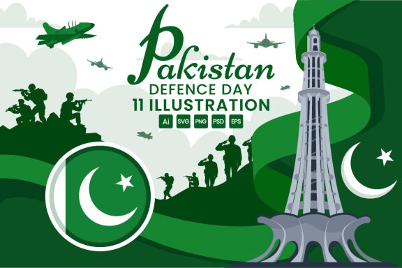 11 Pakistan Defence Day Illustration