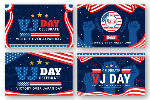 12 Victory Over Japan Day Illustration