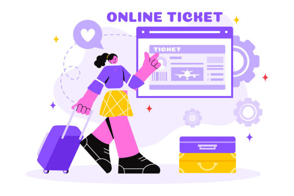 18 Online Travel Ticket Illustration