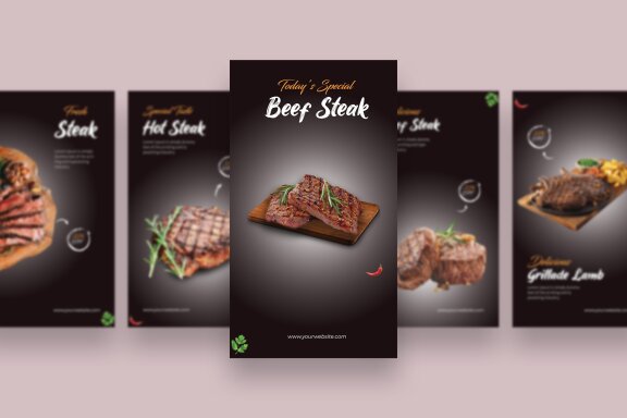 Steak - Food Instagram Story Template