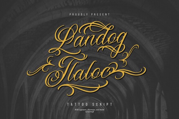 Landog Tlaloc | Tattoo Script Font