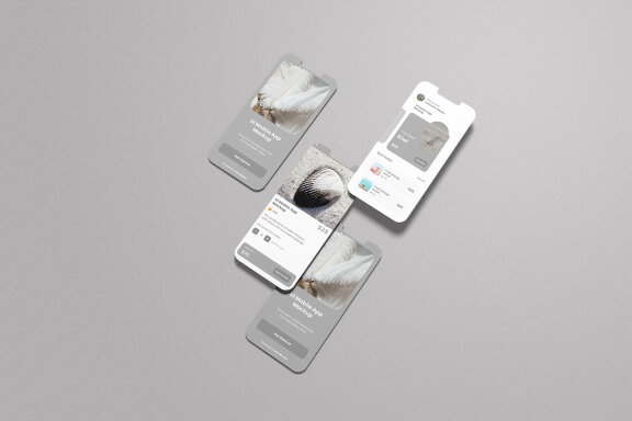 Minimalist UI App Screen Mockup