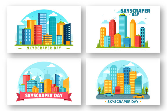 10 Skyscraper Day Illustration
