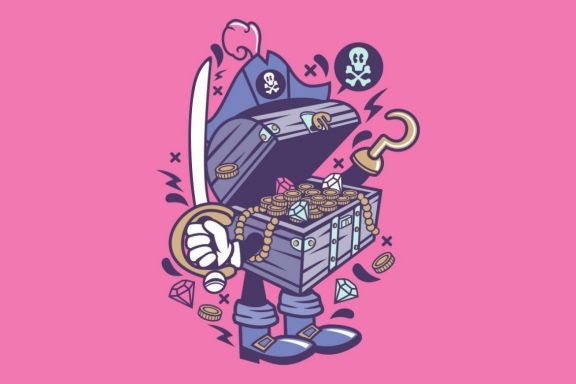 Pirate's Treasure Cartoon Character